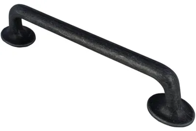 Produktbild von Möbelgriff BA 128mm Küchengriff Metall massiv Schwarz antik Vintage