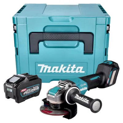 Imagen del producto de Makita GA 044 GT101 Amoladora angular sin cable 40 V máx. 125 mm X-LOCK Brushless + 1x batería recargable 5,0 Ah + Makpac - sin cargador