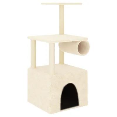 Image de Arbre à chat avec griffoirs en sisal crème 109,5 cm