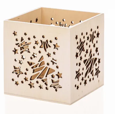 Produktbild von GLOREX Windlicht Sterne 10x10x10cm
