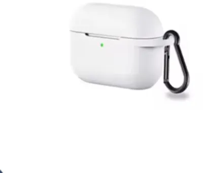 Immagine prodotto di Custodia bianca per AirPods Pro con moschettone – Custodia compatibile con AirPods Pro – Custodia protettiva in silicone – Custodia per Airpods – Compatibile con Apple AirPods Pro – Bianco