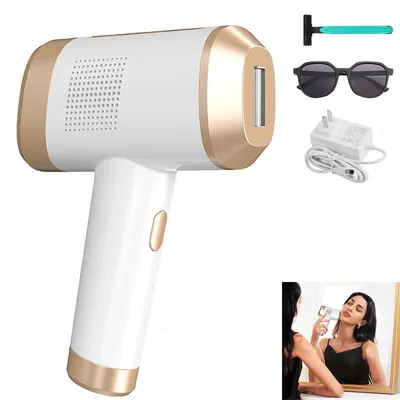 Produktbild von IPL Haarentfernungsgerät 21J, Doppel-Lampen, 9 Intensitätsstufen, Automatik & Manuell, Gesicht, Beine, Bikinizone, Schnelle Ganzkörper-Behandlung