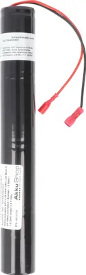 Produktbild von Notleuchtenakku NiMH 4,8V 4500 mAh L1x4 Mono D mit Kabel und Faston-Buchsen -4,8mm / +6,3mm ersetzt 4,8 V Akku