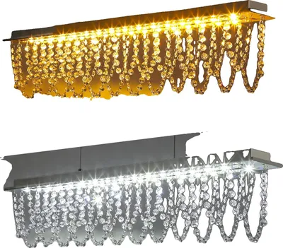 Obrázek produktu pro Lustr, stmívatelné LED, nastavitelný pomocí dálkového ovladače, 90x11x150cm, variabilní, BÍLÝ