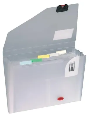 Produktbild von Fächermappe A4 PP 6 Fächer transparent