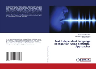 Produktbild von Spracherkennung unabhängig vom Textinhalt unter Verwendung statistischer Methoden