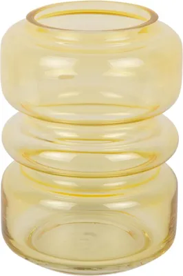 Produktbild von Present Time - Vase Maravillo - Gelb - 14.5x14.5x20cm