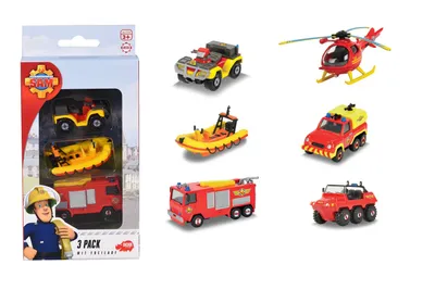 Produktbild von Dickie Feuerwehrmann Sam 3 Pack, 2 Sortierungen, nicht frei wählbar