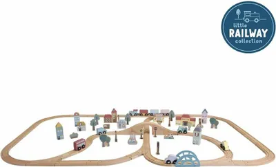 Produktbild von Little Dutch LD4487, Zug- & Schienen-Set, 3 Jahr(e), Holz, Mehrfarbig