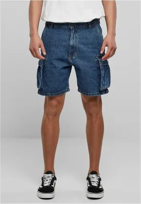 Obrázek produktu pro Pánské kraťasy Urban Classics Organic Denim Cargo Shorts mid indigo washed - 33