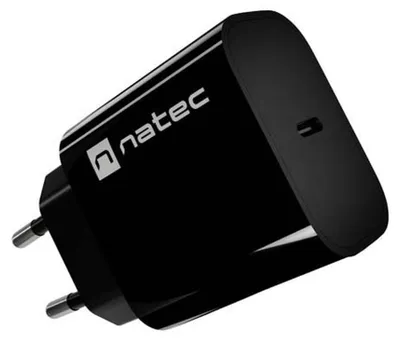 Obrázok produktu pre Sieťová Nabíjačka Natec Ribera, 1X Usb-C, 20W, Čierna