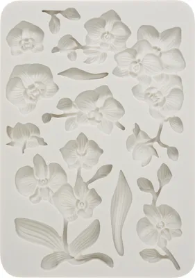 Immagine prodotto di Stamperia Stampo in silicone con motivo orchidee e gatti 21x29 cm Stampo da forno Stampo per bricolage