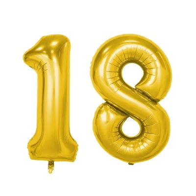 Produktbild von Set -Folienballon - Gold/40inch - 1 + 8