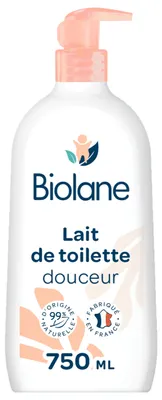 Produktbild von Toilettenmilch 750 ml von BIOLANE – Babypflege – reinigt Gesicht & Körper –
