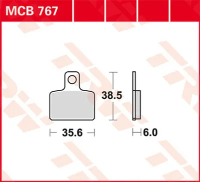 Obrázok produktu pre Súprava brzdových doštičiek TRW MCB767 TXT 4RT Trials SM50 Dirty Devil