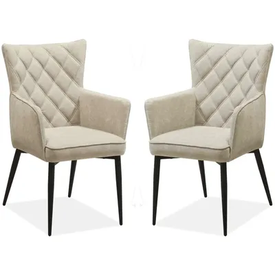 Produktbild von MX Sofa Fleur - Toffee Esszimmerstuhl (Set mit 2 Stühlen)