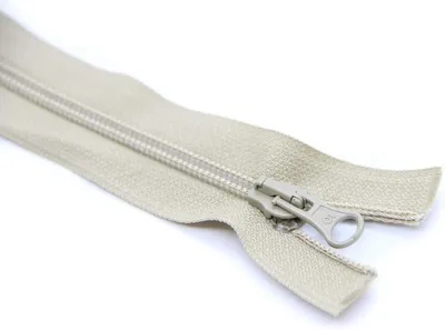 Productafbeelding van Ritssluiting Kunststof - Spiraal Rits - Kleding Maken - Deelbaar Ontwerp - 70 cm - Donkerbeige