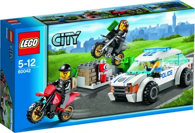 Produktbild von LEGO 60042 Polizei-Verfolgung LEGO Anzahl Anleitungen: 1, Anzahl Minifiguren: 3, Thema: LEGO City, Anzahl Teile: 97, Gewicht: 0.203 KG, Altersberatung: 5+, Veröffentlicht in: 2014, Zahl: 60042-1, Verpackungsmaße (lxbxh): 26.2 x 14 x 5 cm, EAN: 5702015115452