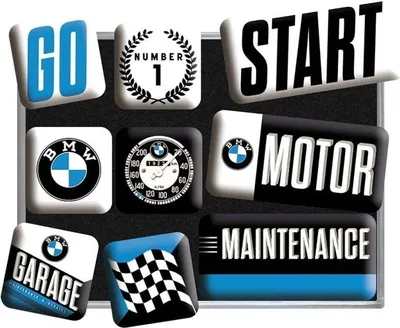 Produktbild von Nostalgic-Art - 9tlg. Magnetset - BMW Motor