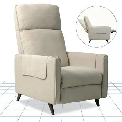 Produktbild von FLEXISPOT Relaxsessel Fernsehsessel mit Liegefunktion, ideal für kleine Wohnungen, Verstellbarer TV Sessel, Ruhesessel, Polstersessel (Beige)