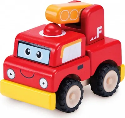 Produktbild von Wonderworld Feuerwehrwagen Holz Bauset Konstruktionsspielzeug