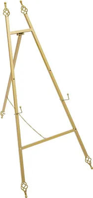 Immagine prodotto di Cavalletto per cartelli - Cavalletto da terra - Confezione da 2 - Metallo - Per cartelli di nozze e poster - Espositore per cartelli di benvenuto - Oro
