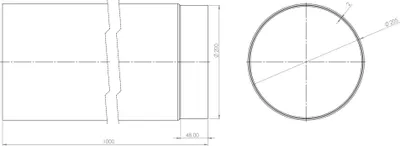 Produktbild von Stahlrohr 200/1m