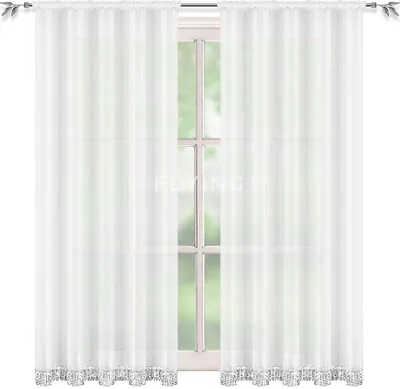 Immagine prodotto di Tenda in voile pronta per l'uso Tenda da cucina per soggiorno moderno LB-224-A, 145x235 cm