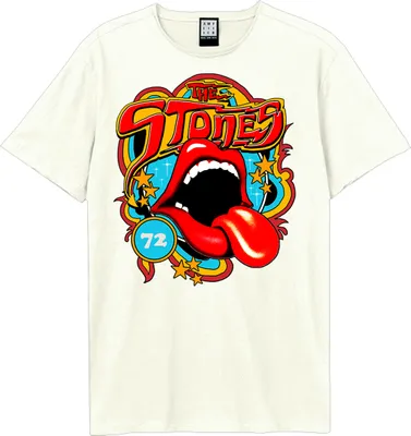 Produktbild von Amplified - "Vintage Tongue 77" T-Shirt für Herren/Damen Uni GD2655 (S) (Altweiß)