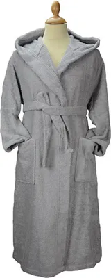 Produktbild von A&R 027.50 | Robezz® Organic Bathrob Bademantel Baumwolle - Farbe: Grey - Größe: S/M