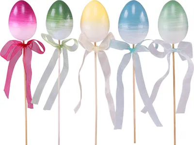 Produktbild von Osterdeko Blumenstecker Osterei Kunststoff 10 Stk Bunt, 10 Stück