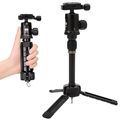 Immagine prodotto di Sirui AM-35K, mini treppiede con testa a sfera e colonna centrale, nero, grande