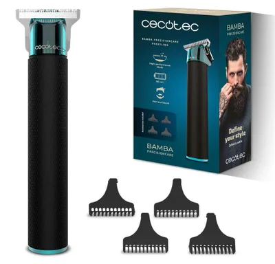 Zdjęcie produktu dla Cecotec 03379, Czarny, 1 mm, 4 mm, Twarz, Głowa, Broda, Bateria, 90 min