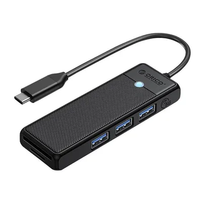Productafbeelding van Adapter-hub 4-in-1 Orico: 3x USB A 3.0 + 1x TF/SD 3.0