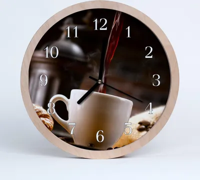 Produktbild von Holzuhr 20fi cm wanduhr - Kaffee