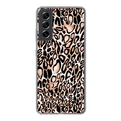 Produktbild von MuchoWow® Handyhülle Schutzhülle Hülle für Samsung Galaxy S21 FE Panther Druck - Schwarz - Flecken Silikon Softcase Handy Hülle - Mobiltelefonhülle