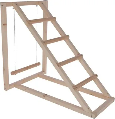 Obrázok produktu pre KERBL Kletterturm Schaukel Hühner Spielturm Holz Kletterstation Auslauf 73164