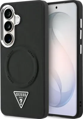 Obrázok produktu pre Puzdro Guess Embossed Ring Triangle Logo MagSafe pre Samsung Galaxy S26 - čierne