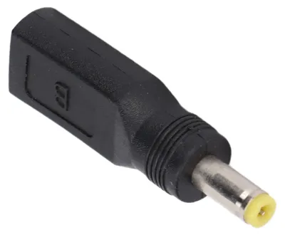 Image de Adaptateur d'alimentation pour ordinateur portable : convertisseur Mini-Type-C femelle vers mâle, CC vers Type-C