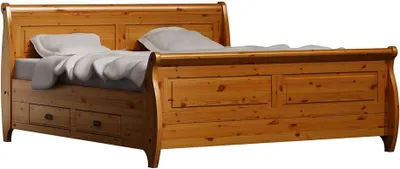 Produktbild von Design Luxus Doppel Hotel Betten Schlafzimmer Holz 180x200cm Bett Polster