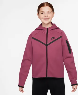 Produktbild von Nike G Nsw Tch Flc Hd Fz Ls - Pd Habanero Red/Gym Red/Htr Habanero Red/Gym Red/Htr Xl