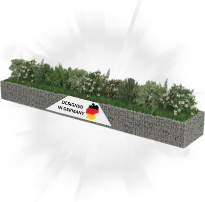 Produktbild von DELUKE® Gabionen Hochbeet ROON aus Stahl | 540x90x50cm | Steinkorb Gabionengitter Ziergabione Steingabione Drahtkorb befüllbar