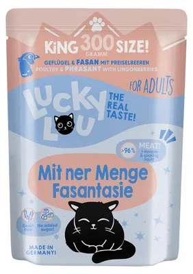 Produktbild von Lucky Lou Lifestage Adult Geflügel & Fasan Katzenfutter 6 x 300g Nassfutter