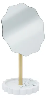 Produktbild von Kosmetikspiegel Blume MARBY mit Schmuckablage, Ø 12,2 cm
