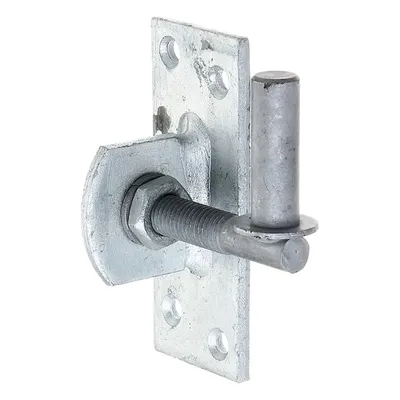 Zdjęcie produktu dla Alberts 318758 Wspornik do przykręcenia, regulowany o 20 mm, ocynkowany ogniowo, rozstaw Ø13 mm, płyta 100 x 40 mm