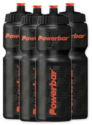 Produktbild von POWERBAR Sporttrinkflasche 4 x 750 ml schwarz auslaufsicher BPA frei