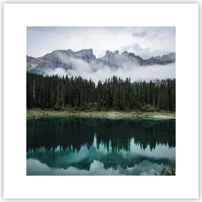 Produktbild von Poster - Poster ohne Rahmen - Landschaft Berge Wolken - 30x30 cm - Wand Bild - Wanddeko - Wandbilder - Kunstposter - Wandposter - Bilder - Kunstdruck - Wanddekoration - Wandbild - P2XAC30x30-4671