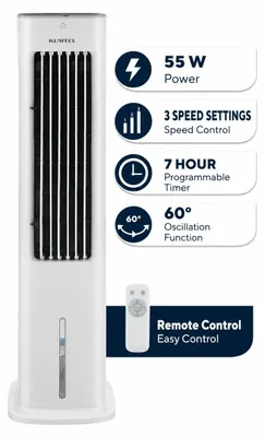 Produktbild von Opviq, Kumtel HAC-02, Turmventilator, Weiß,100% ABS, 29,5 x 23 x 85 cm