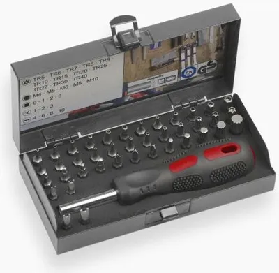 Produktbild von Meister Bit-Satz Vierkant/TX/HEX TR/Tri Wing/Vielzahn/Slit Standard 41 tlg