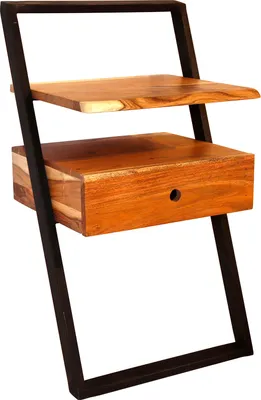 Produktbild von Hoyz - Nachttisch Lean - Schwarz/Braun - 45x35x77